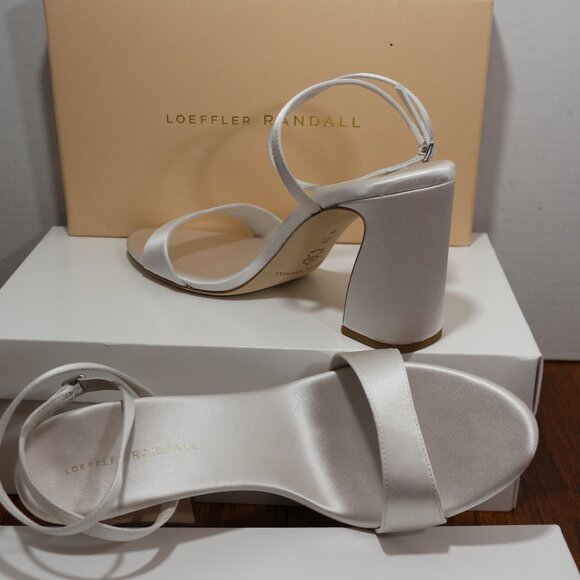 Loeffler RANDALL Malia Cream Curved−Heel Sandal - Picture 3 of 3